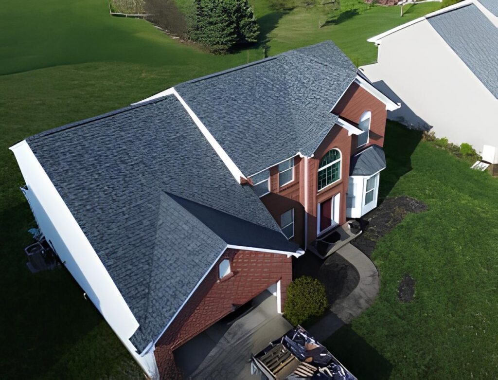 Aerial view of shingled house. | The Bearded Contractor